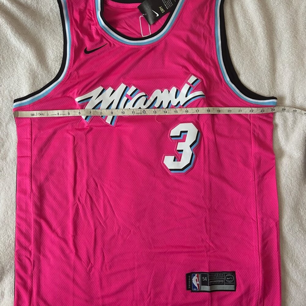 NBA Miami Heat Jersey #3 Dwayne Wade Blue, Pink Neon colors Size XL